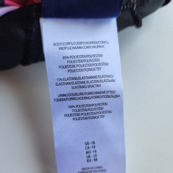 NWOT NOON SWIM Women's Ruched Halter 1 Piece Swimming Suit Leopard Floral Sz 18 - Picture 15 of 15